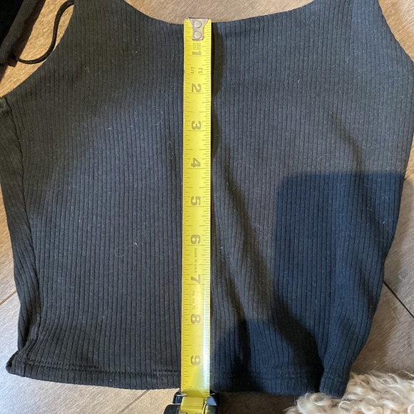 Garage tank top black size S think straps 57% cotton 38% rayon 5% spandex - Picture 5 of 6